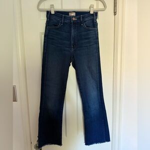 Mother The Hustler Ankle Fray Jeans in Home Movies, size 25